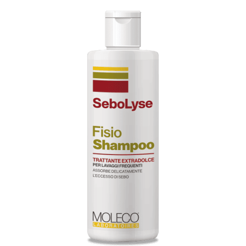 SeboLyse FisioShampoo extradolce con argilla bianca, uso quotidiano, assorbe delicatamente l'eccesso di sebo. Flacone 250ml.