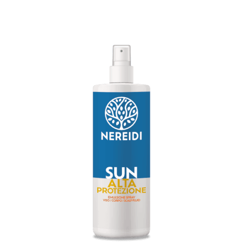 Nereidi SUN alta protezione solare spray 200ml Nereidi SUN protezione solare alta per pelle chiara e chiarissima. Spray 200 ml.